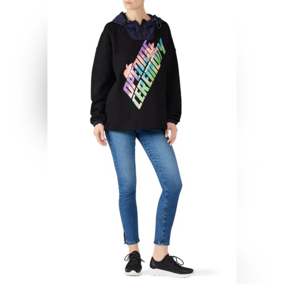 Open Ceremony Designer Retro 90s 80s Urban Street Nylon Hybrid Hoodie XS - Picture 1 of 9